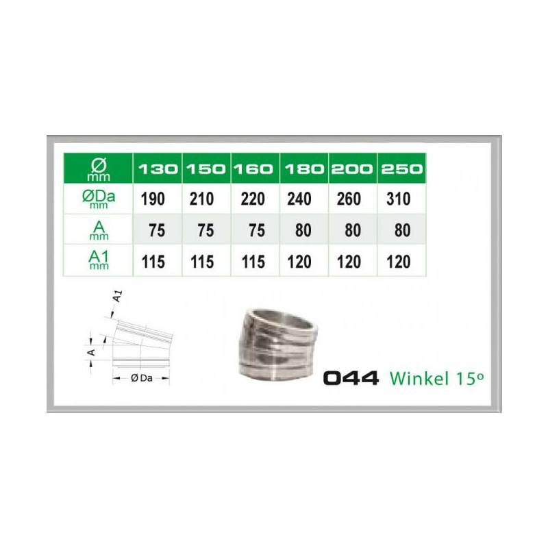 044-DN160 DW6 Winkel 15- Dinak