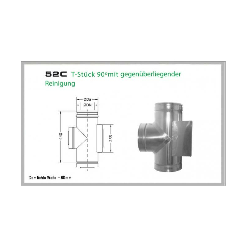 52C-DN150 DW T-Stck 90- mit gegenberliegender Reinigung Dinak