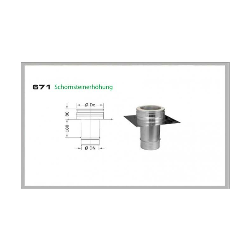 67S-DN150 DW6 Schornsteinerhhung Dinak unter Schornsteine|Edelstahl Schornsteine|Dinak Edelstahlschornstein|DW-Schornstein Einzelteile DW6 Dinak|Edelstahl Schornstein 150mm DW6 Dinak