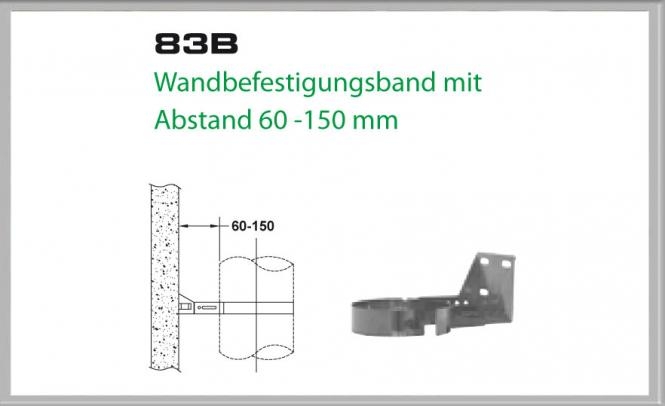 83A-DN160 DW6 Wandbefestigungsband mit Abstand 60-150 mm Dinak