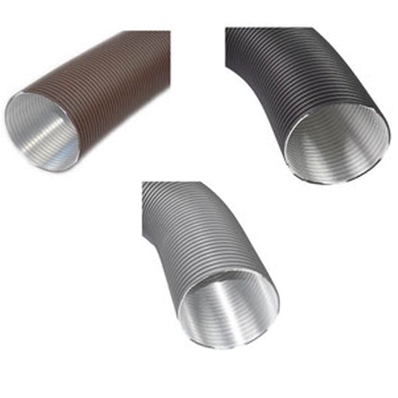 Aluflexrohr 2-lagig D-50mm - 150mm grau-schwarz-braun beschichtet unter Zubehr|Lftungsgitter und Zuluft|Aluflexrohre-und-Anschlussteile