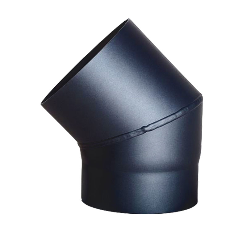 Bogen 45-ohne Tr DN 120mm schwarz -310