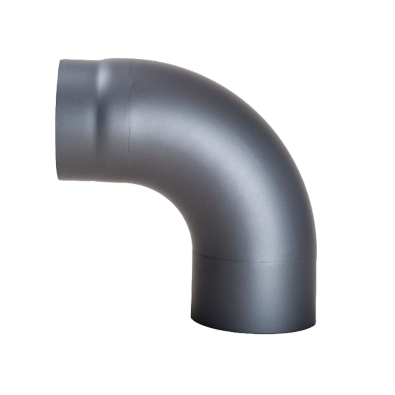 Bogen 90- ohne Tr glatt DN 130mm gussgrau -288