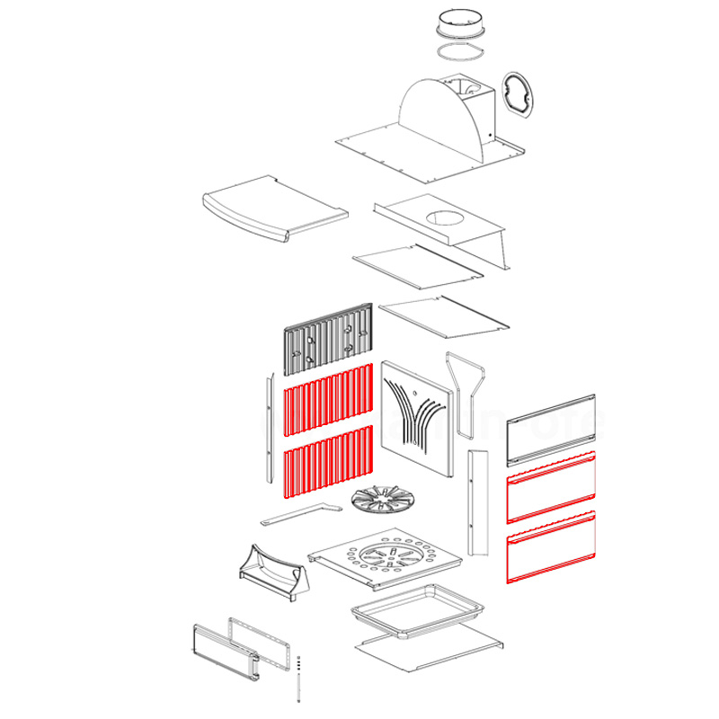 Brennraumplatte fr Stefany- Stefany Forno von La Nordica