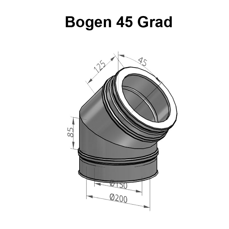 DW Complete Bogen 45- 150mm