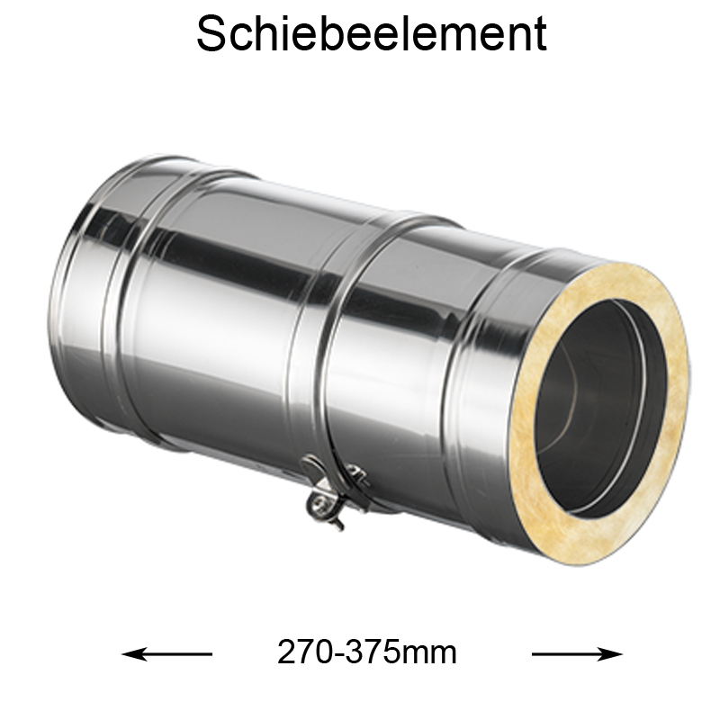 DW Complete Schiebeelement 270-375mm 150mm unter Schornsteine|Edelstahl Schornsteine|DW-Complete|DW-Complete DN 150mm