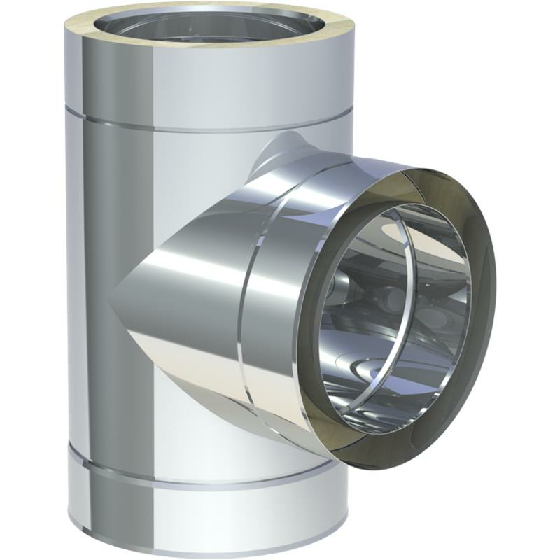 Jeremias DW ECO 2-0 T-Anschluss 90- unter Schornsteine|Edelstahl Schornsteine|Jeremias|Jeremias DW ECO 2.0|Jeremias DW-ECO Einzelteile