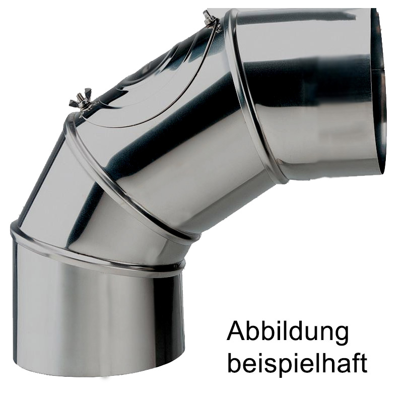 Raab Alkon Edelstahl Rohr DN160mm Bogen mit Tr0-90- verstellbar 4-teilig einwandig- 0-6mm 2- Wahl evtl- Lagerspuren