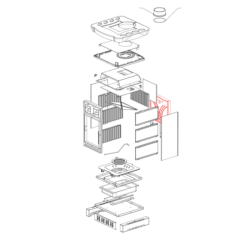 Rckwand aus Guss passend fr Gaia - Gaia Forno von La Nordica unter Ersatzteile|La Nordica Ersatzteile|Gaia Ersatzteile