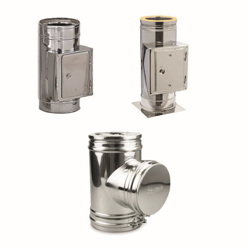 Schiedel ICS Rohrelement mit Reinigungsffung doppelwandig DN 80-300mm